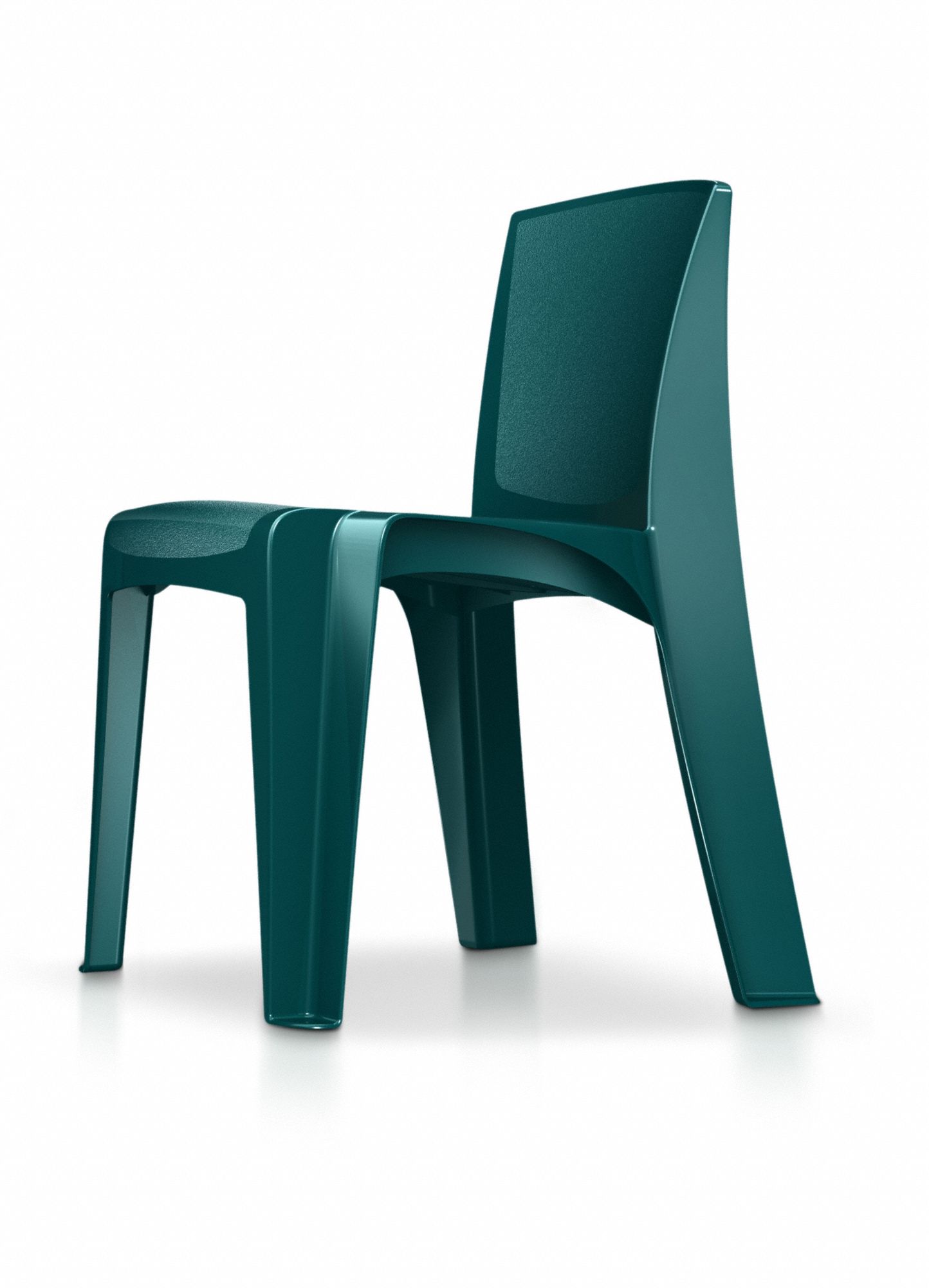 STACKING CHAIR,TEAL,30X21X21