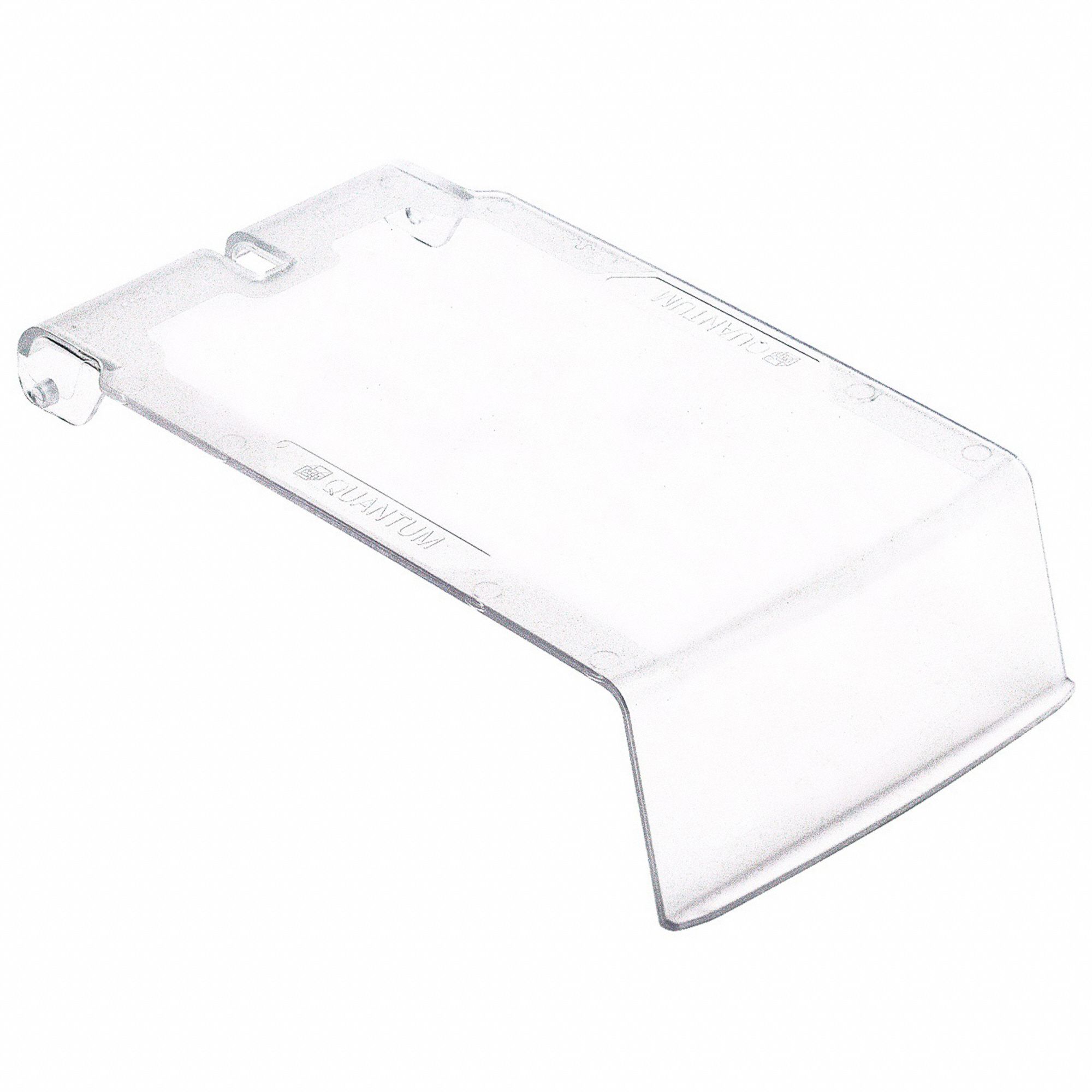 Lid: 6 3/4 in x 3 1/2 in, Clear, Plastic