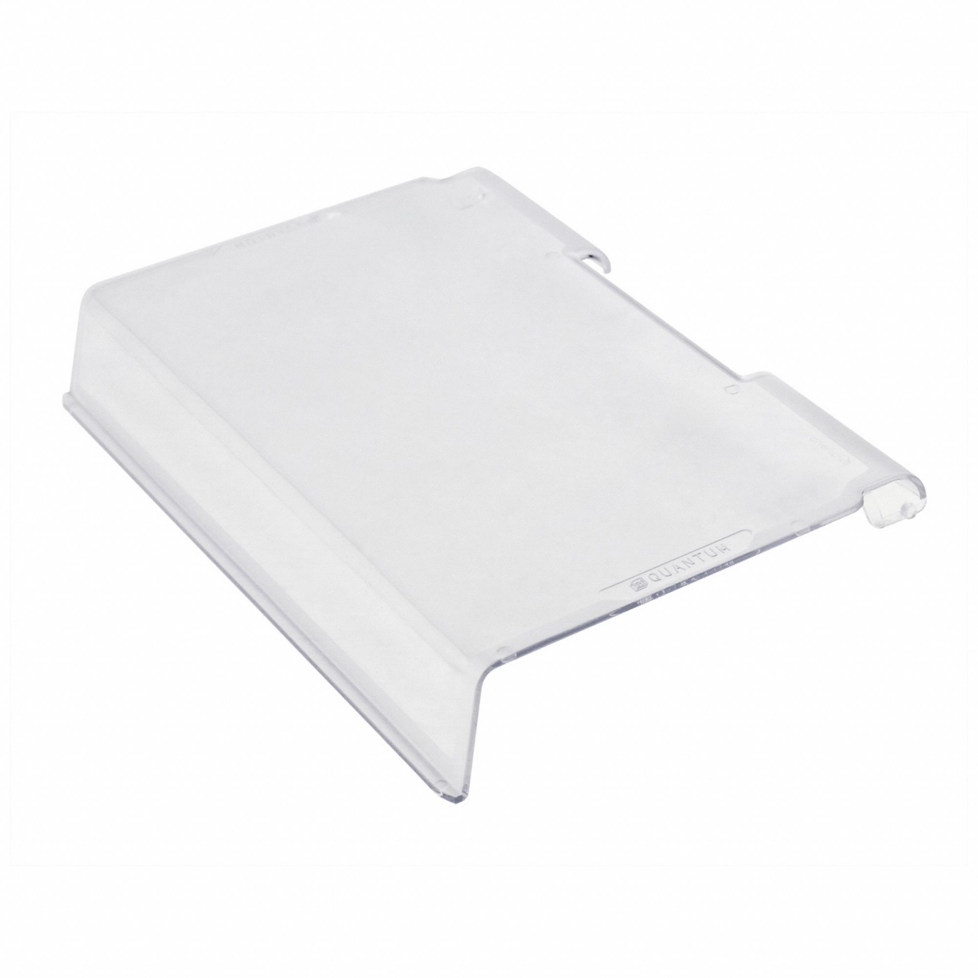 Lid: 6 3/4 in x 10 1/8 in, Clear, Plastic