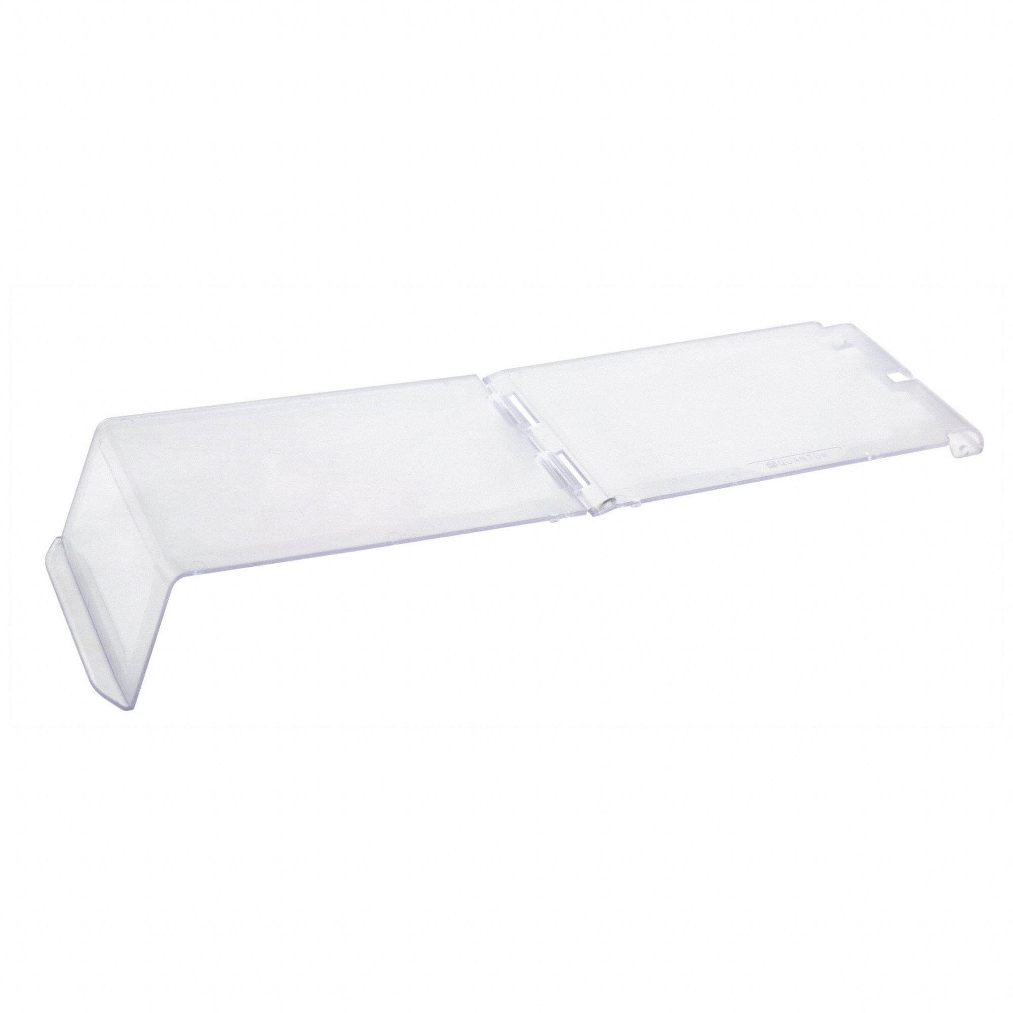 Lid: 17 1/8 in x 4 3/8 in, Clear, Plastic