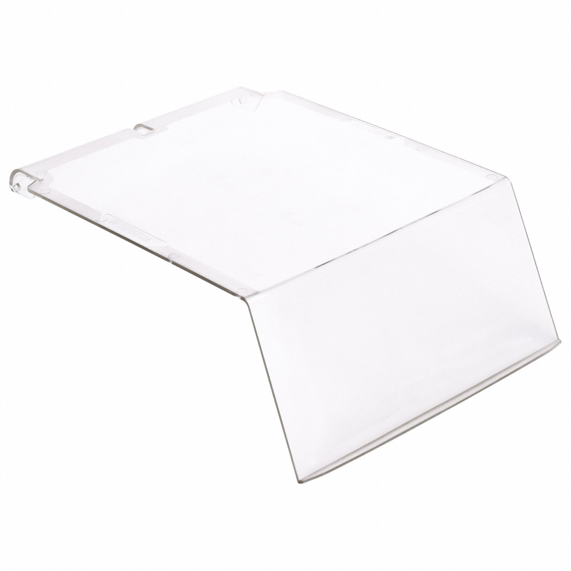 Lid: 10 in x 6 5/8 in, Clear, Plastic