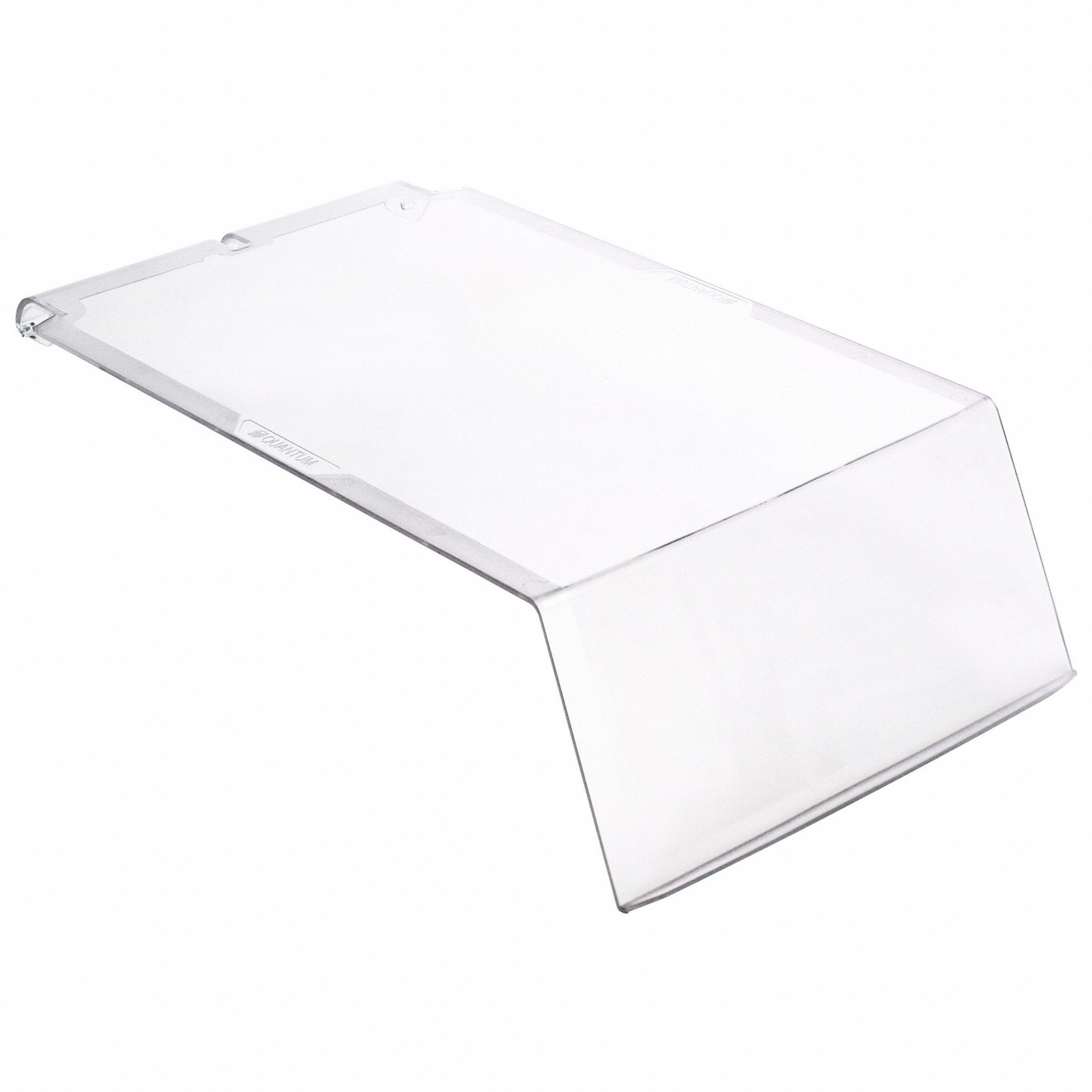 Lid: 14 in x 6 5/8 in, Clear, Plastic