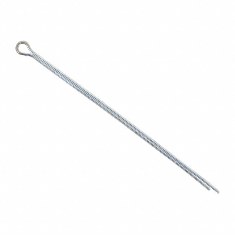 Cotter Pin: Extended Prong, Inch, 1/16 in Pin Dia, Steel, Ungraded, Zinc Plated, 250 PK