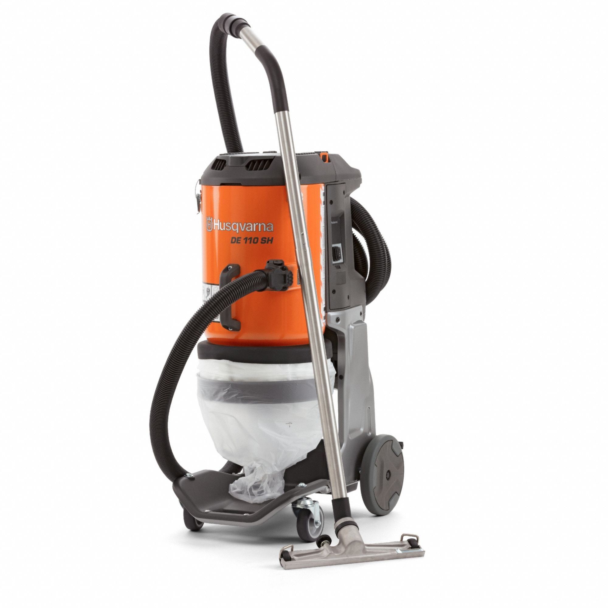 Dust Extractor: HEPA, Dry, 106 cfm Air Flow, 1 1/2 in Hose Dia