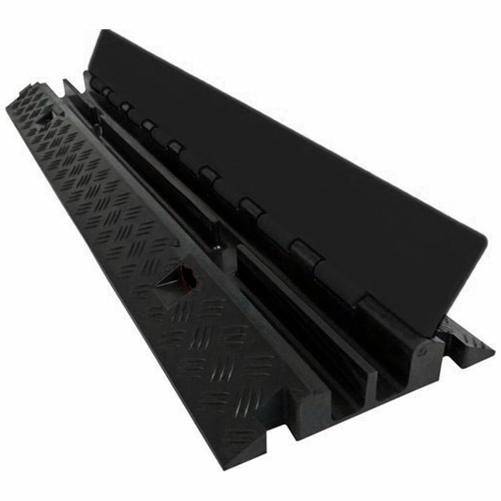 ELECTRIDUCT, 2 Channels, Hinged, Cable Protector 800HN8CPRPS212BK