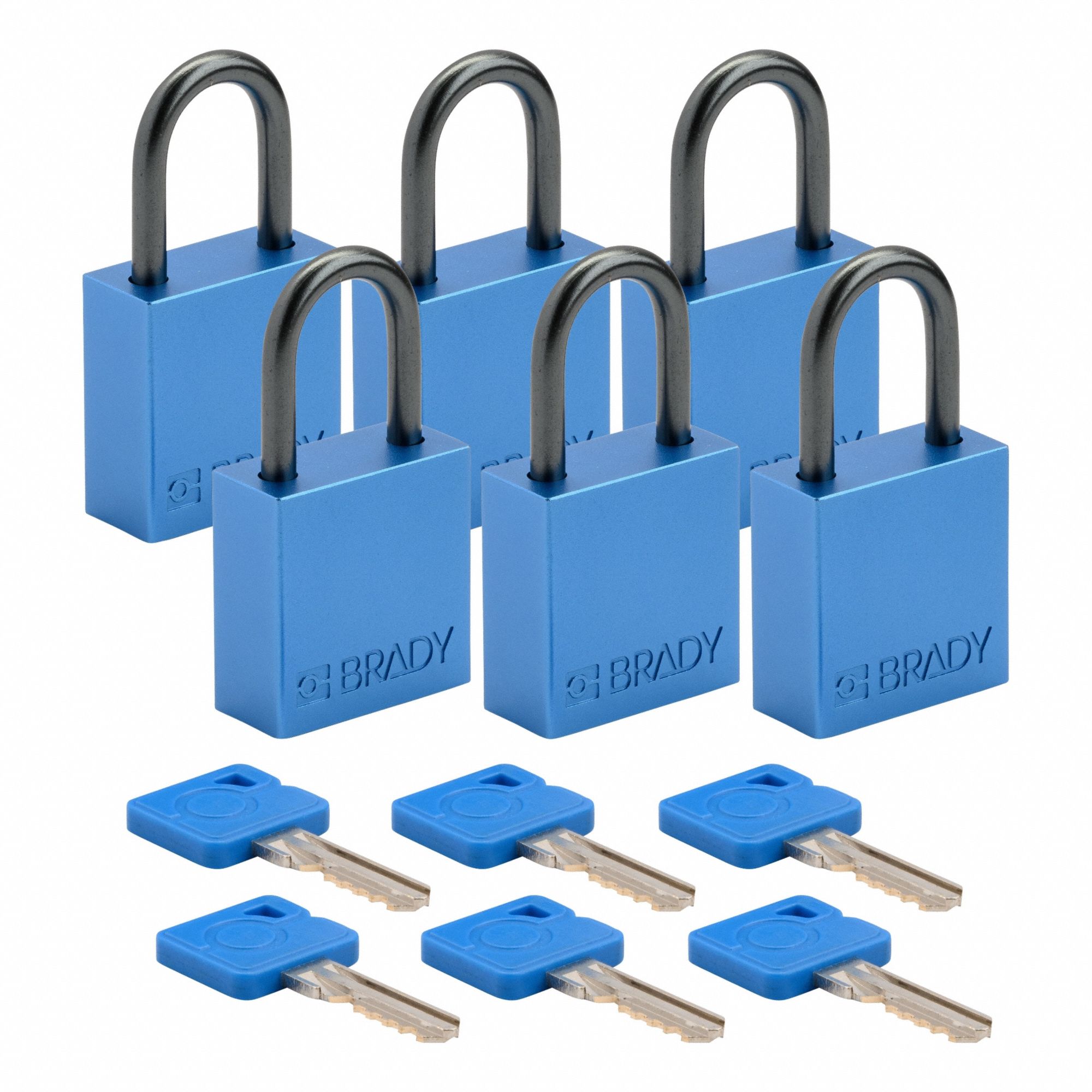 K7468 Lockout Padlock KA Blue 1-7/16 H PK6