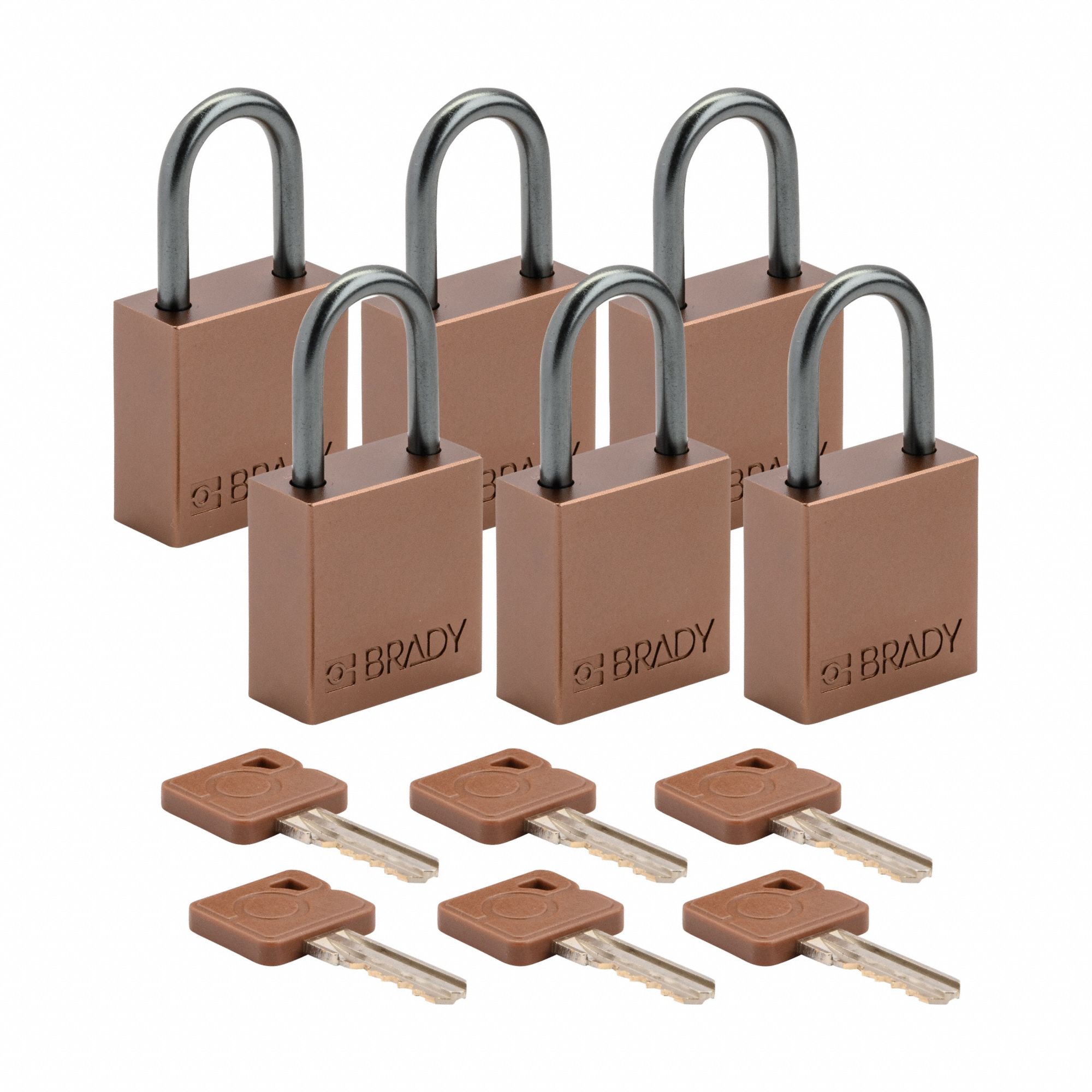 K7468 Lockout Padlock KA Brown 1-7/16 H PK6
