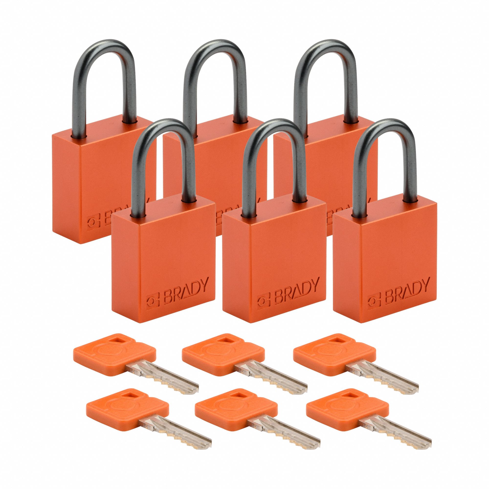K7468 Lockout Padlock KA Orange 1-7/16 H PK6