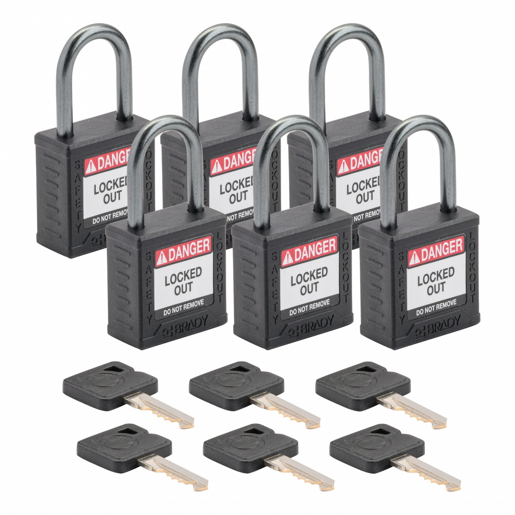 Lockout Padlock KA Black 1-2/5 H PK6