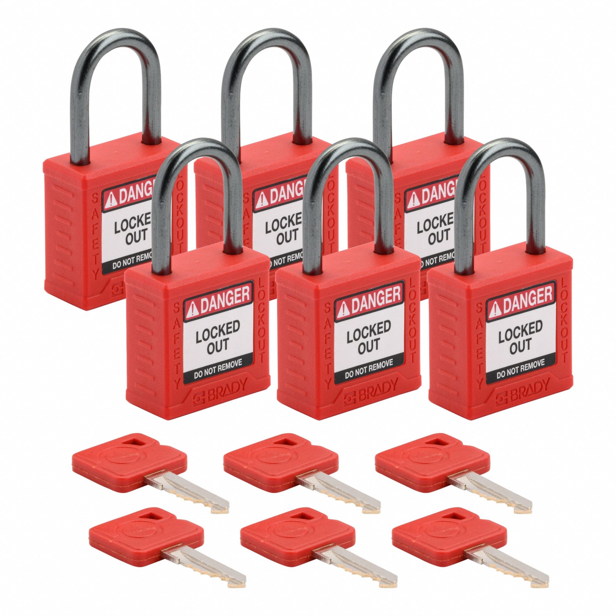 Lockout Padlock KA Red 1-2/5 H PK6