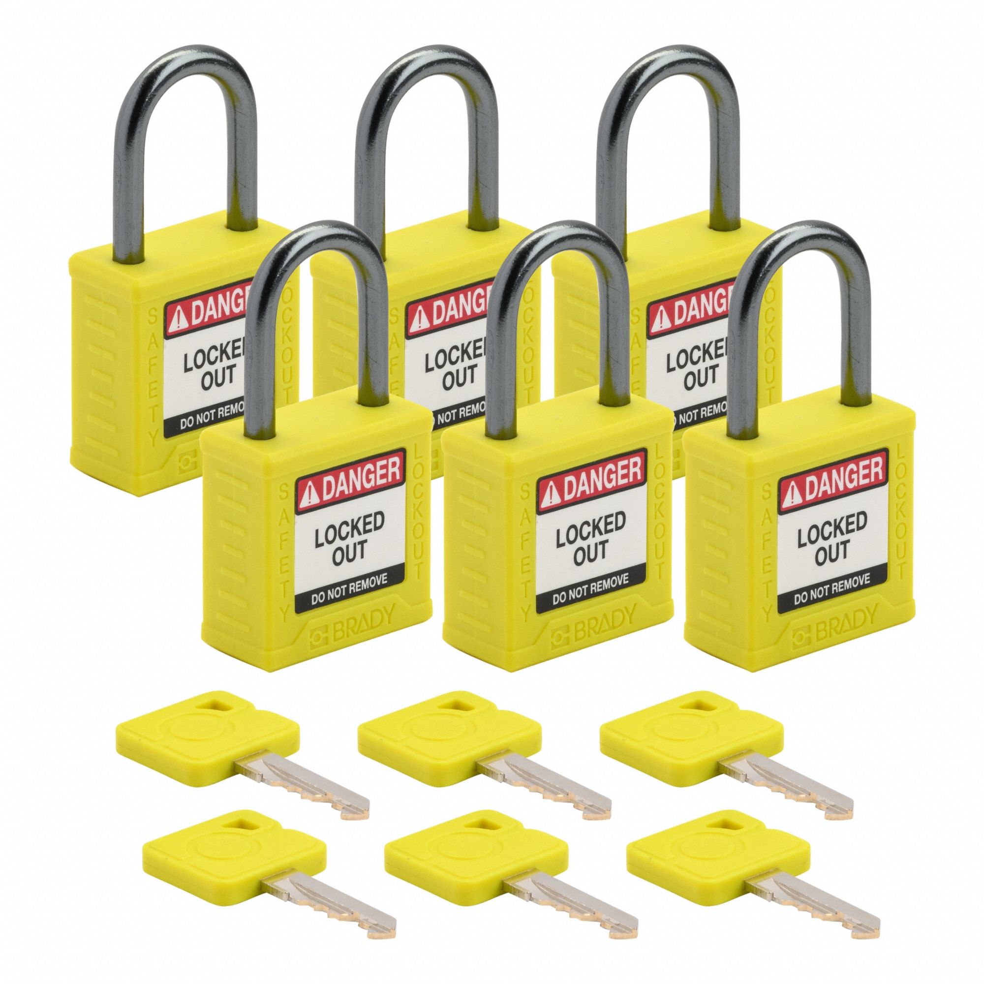 Lockout Padlock KA Yellow 1-2/5 H PK6