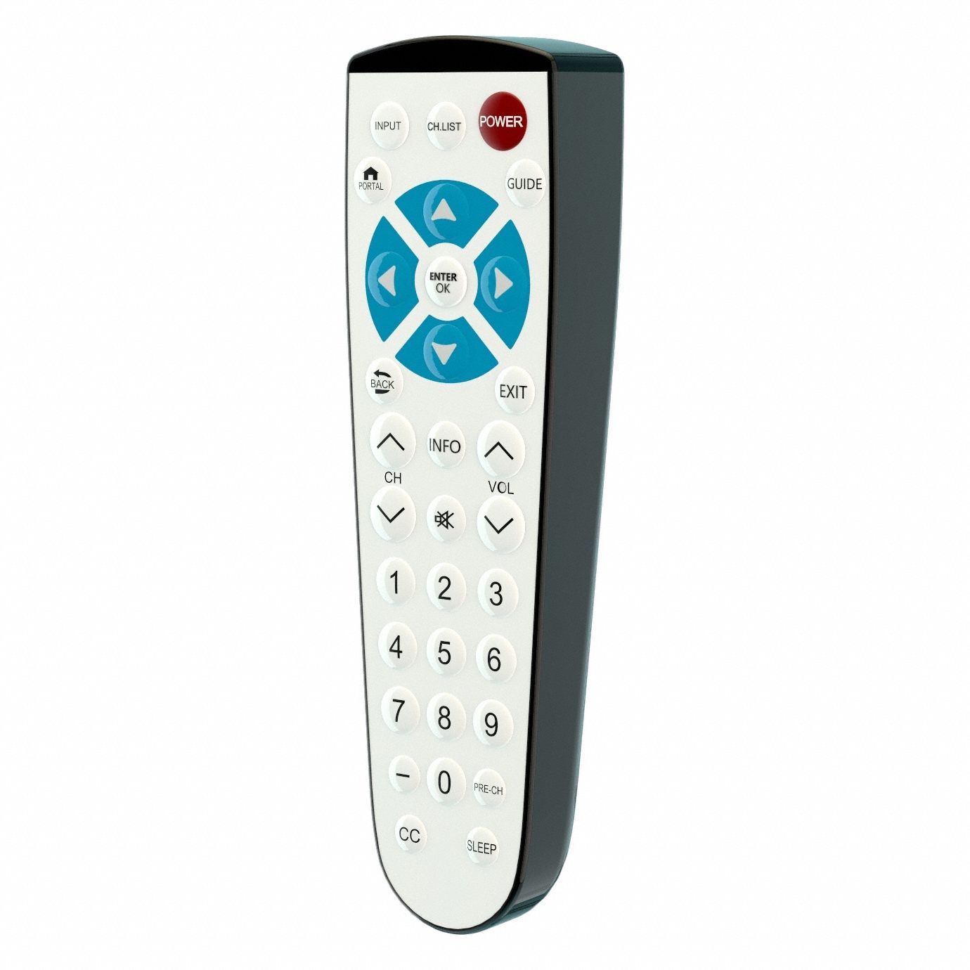 CLEAN REMOTE, LG/Phillips/RCA/Samsung, CR42 Black/White, TV Remote