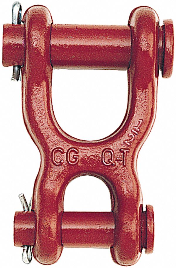 DOUBLE CLEVIS LINK, S247, MAX LOAD 7200 LB, 3.53 IN, 7/16 IN CHAIN, FORGED CARBON STEEL