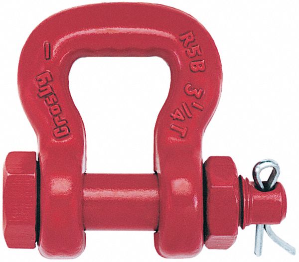 METAL SHACKLE, ALLOY STEEL, 3 TON LOAD LIMIT, SLING SAVER