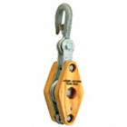 BLOCK SNATCH W LATCH HOOK, 4 IN OD, VARIOUS ROPE SIZE/LOAD CAPACITIES, WOOD
