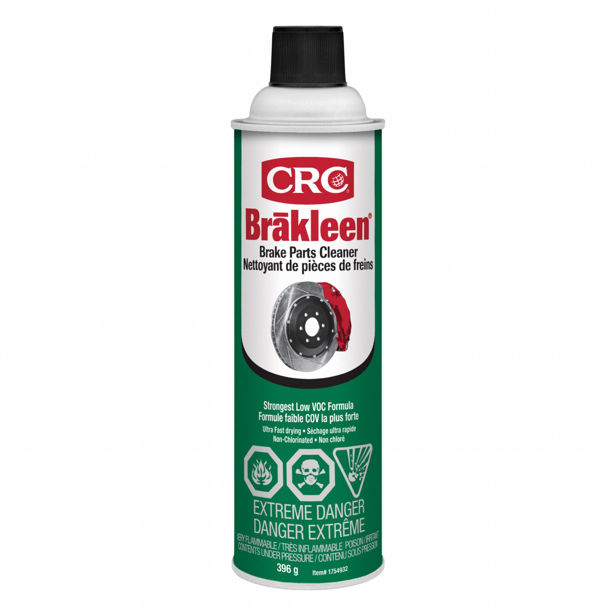 BRAKE PARTS CLEANER, CLEARAEROSOL CAN, 0.78 SPECIFIC GRAVITY, LESS THAN 0 ° F FLASH POINT, WEIGHS 14 OZ