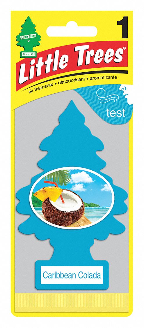 AIR FRESHENER, PAPER, CARIBBEAN COLADA