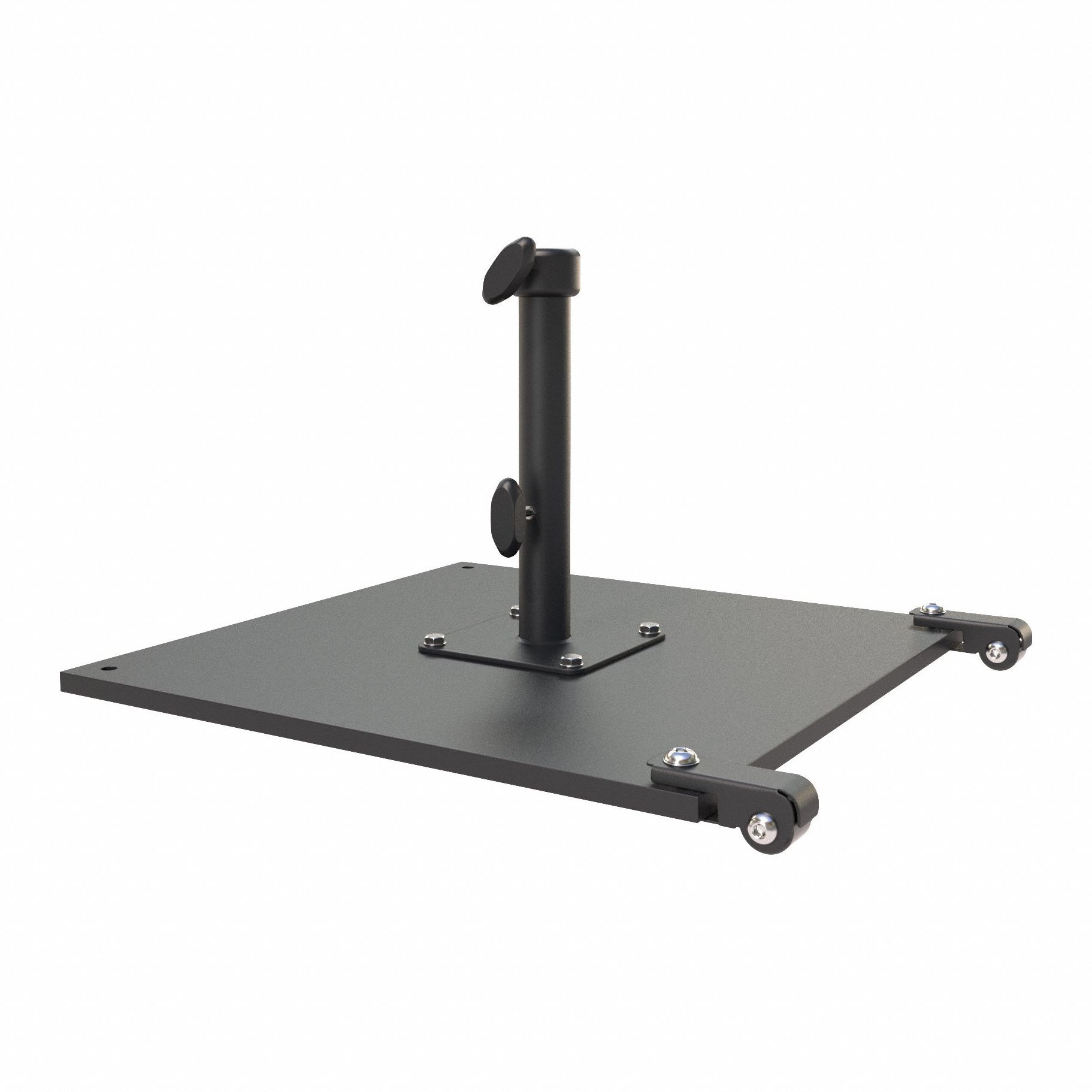 Umbrella Base: Black, For 1 1/2 in Pole Dia, 27 1/2 in Overall Dia, 70 lb Max Wt