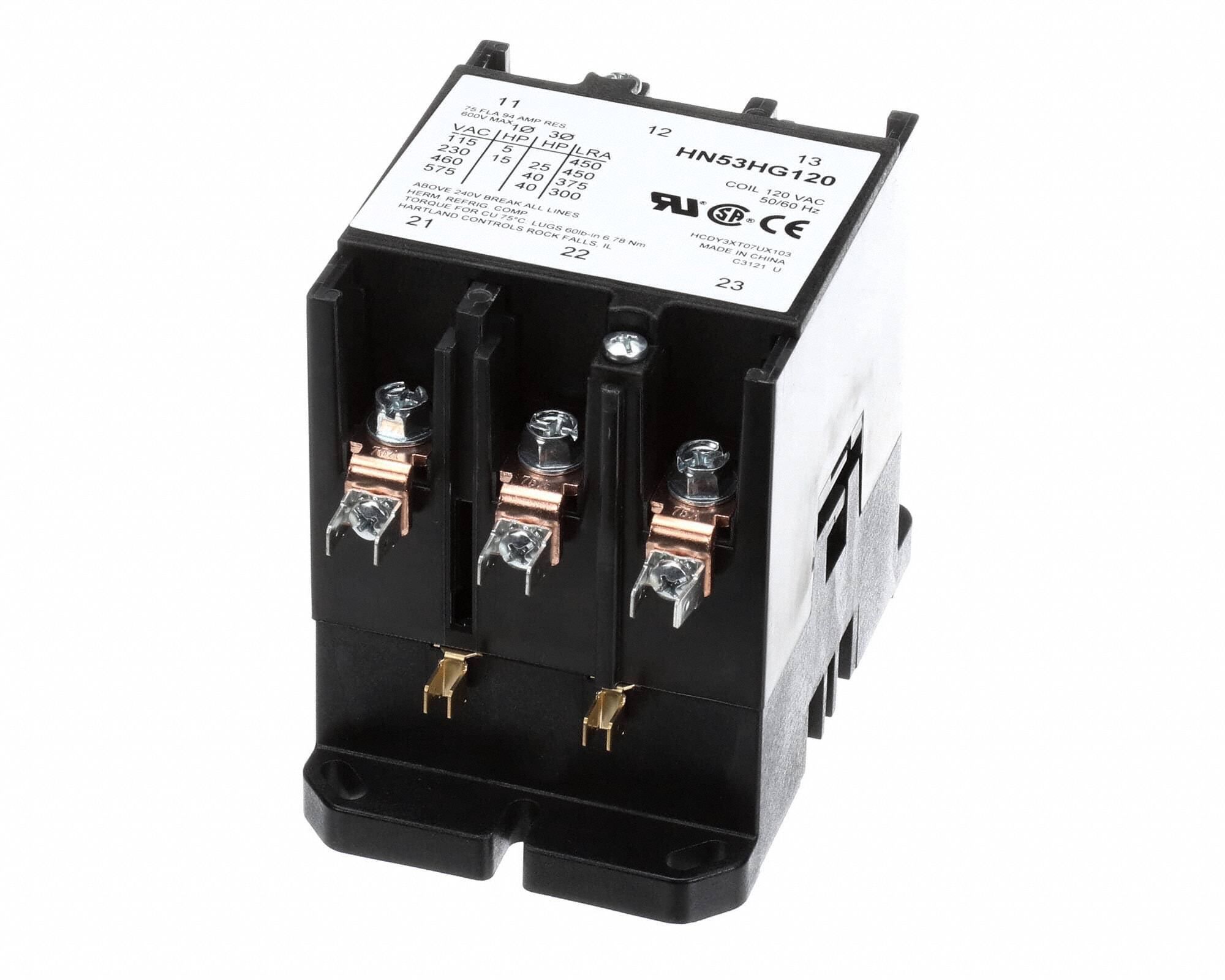 CARRIER Contactor: Mfr Part # HN53HG120. Key specifications — Manufacturer Part Number: HN53HG120; Product Type: Contactor.