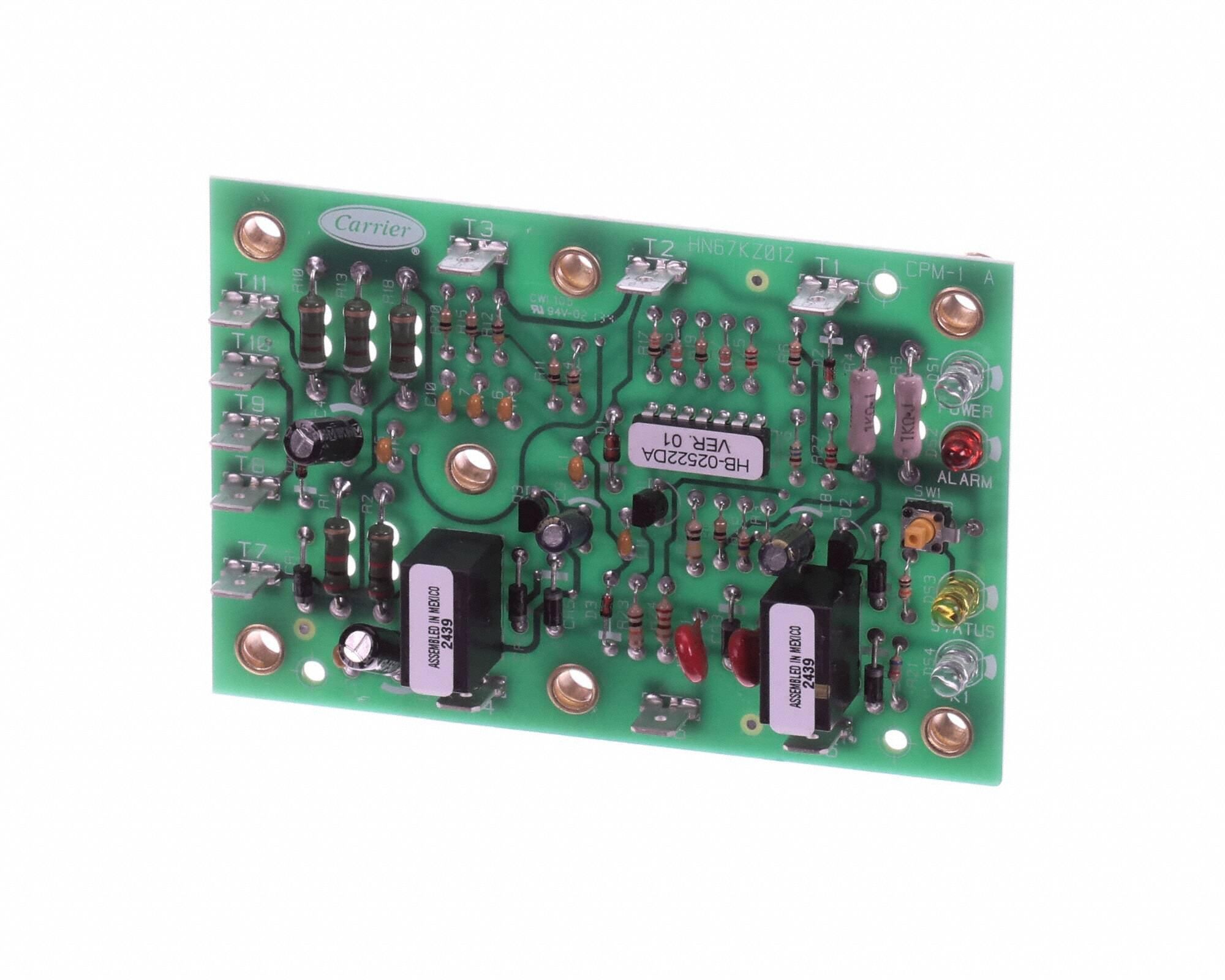 CARRIER Control Module: Mfr Part # HN67KZ012. Key specifications — Manufacturer Part Number: HN67KZ012; Product Type: Electronic Board.