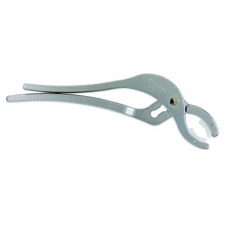 Slip Joint Plier: 2 1/2 in Max Jaw Opening, 10 in Overall Lg, 1 5/8 in Jaw Lg, Std Cushion Grip