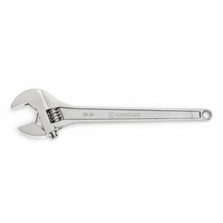 Adjustable Wrench 15 in Chrome Finish