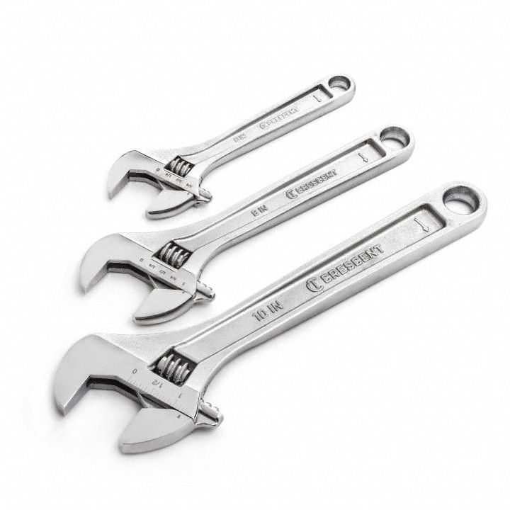 Adjustable Wrench Set 6 8 10 3 pcs.