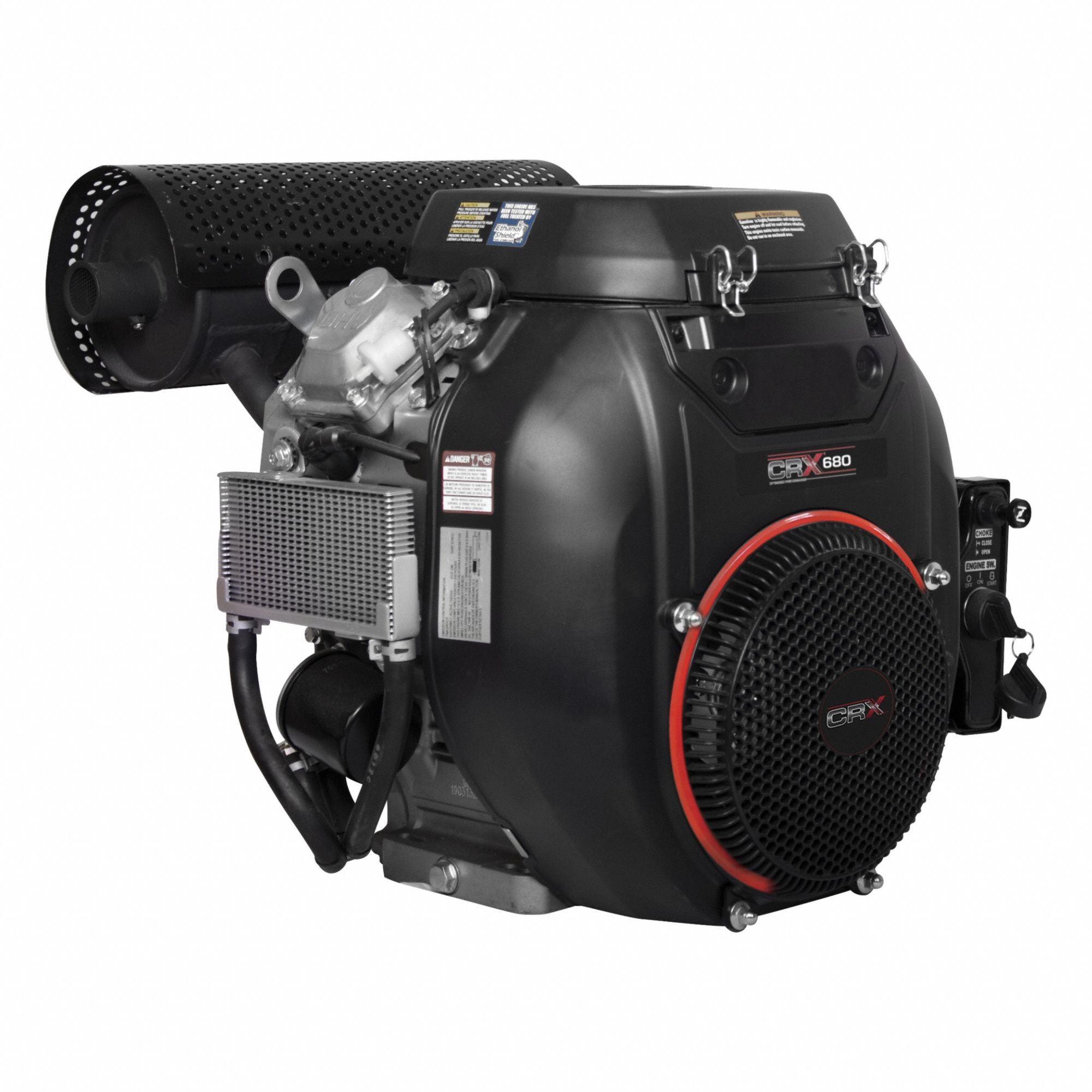 Engine: Series CRX, 30.9 ft-lb Gross Torque, 19.4 hp Horsepower, Horizontal, 1 1/8 in, Electric