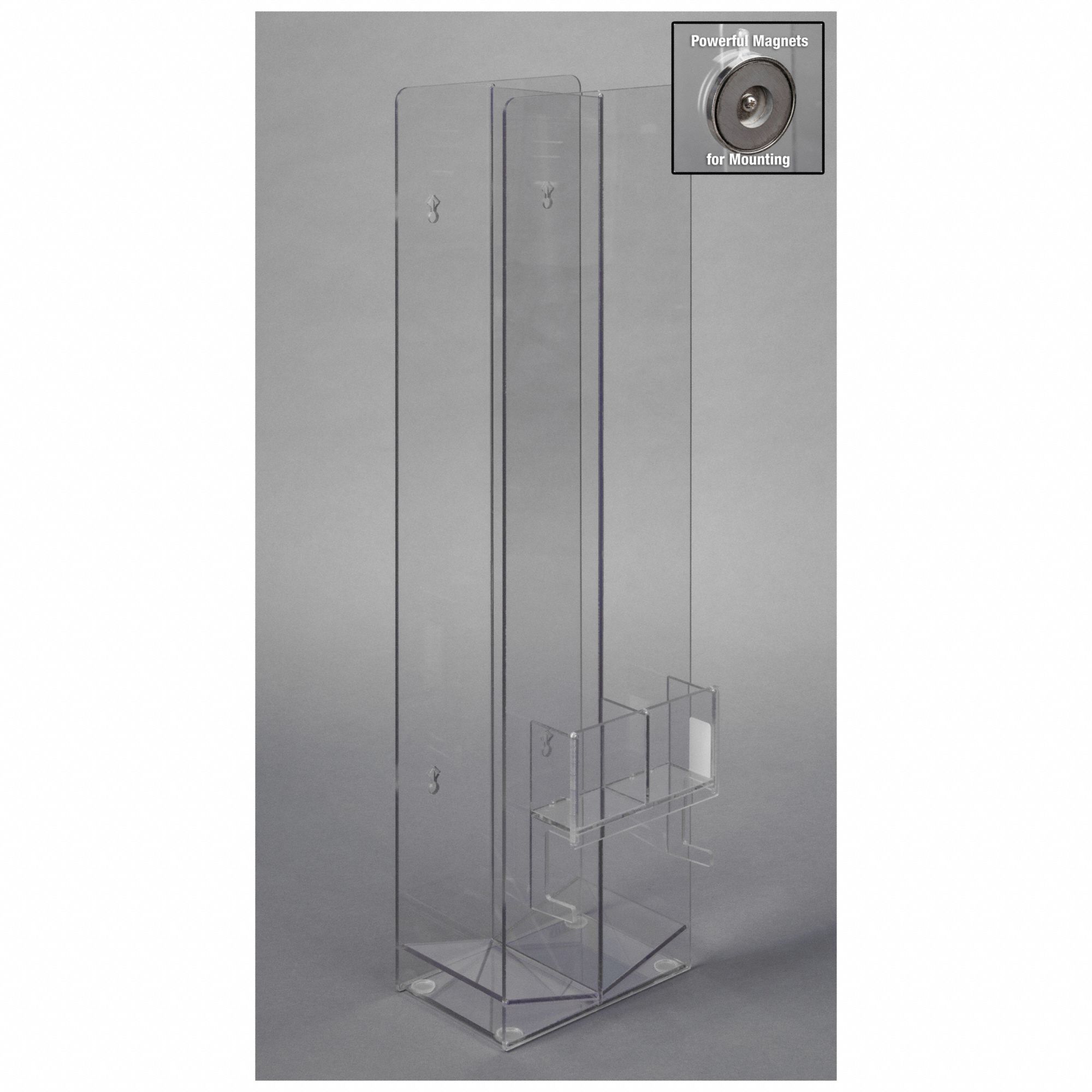 Cryo Box Holder: 8 1/4 in Overall Wd, 30 in Overall Ht, 5 3/8 in Overall Lg, PETG, Clear, (28) Boxes