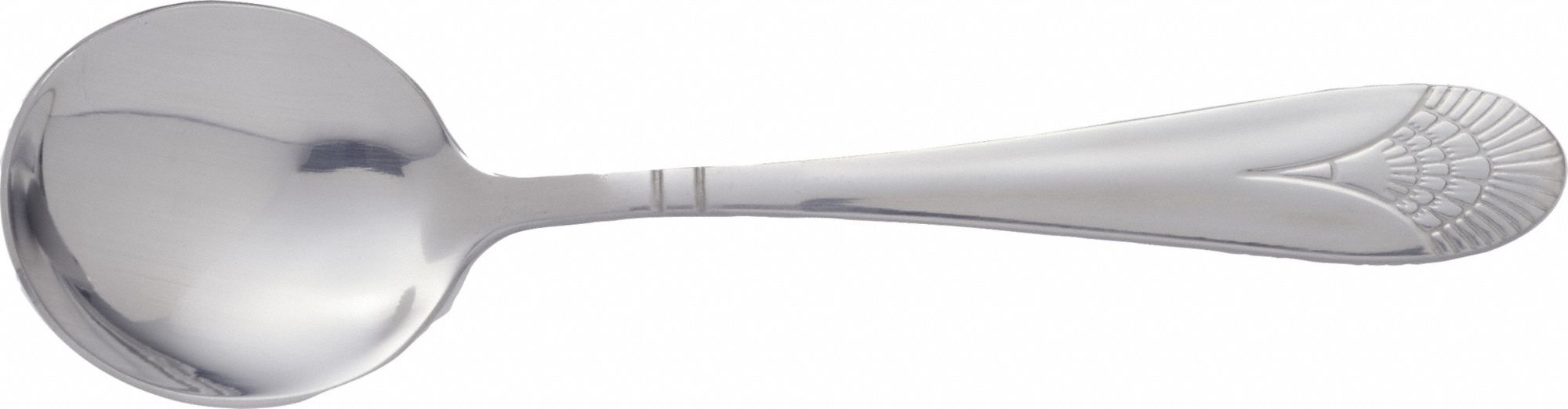 Bouillon Spoon: Cosmopolitan, 18/0, Stainless Steel, 6 1/8 in Overall Lg, Silver