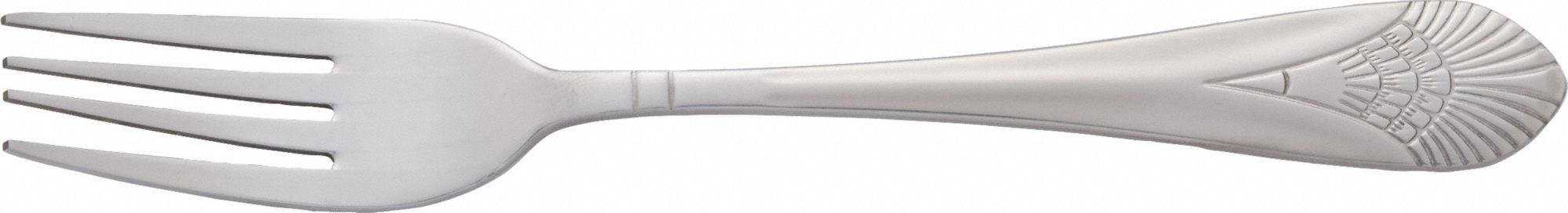 European Dinner Fork: Cosmopolitan, 18/0, Stainless Steel, 8 5/8 in Overall Lg, Silver