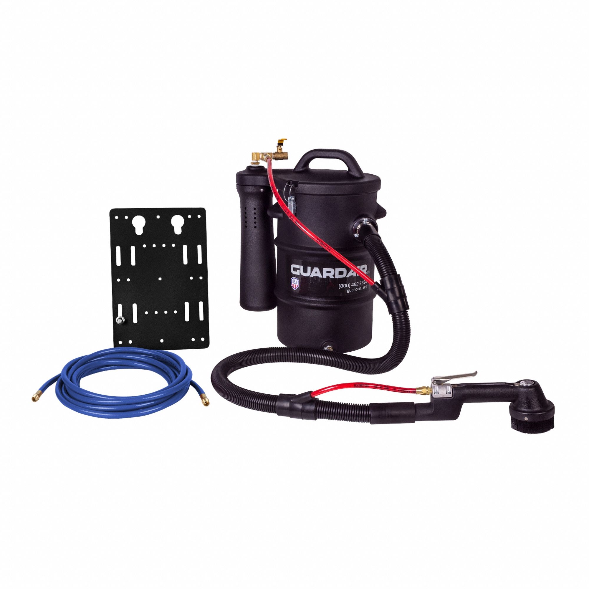 Vacuum Cleaner: Wet/Dry, Std, Steel, 1 1/4 in Vacuum Hose Dia, 73 cfm Vacuum Air Flow