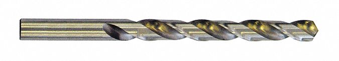JOBBER DRILL BIT, BRIGHT, 25/32 IN FLUTE, 1 11/16 IN L, 1/16 IN DIA, HIGH-SPEED STEEL