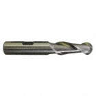 BALL END MILL, 2 FLUTES, 1 X 1 IN, HIGH-SPEED STEEL