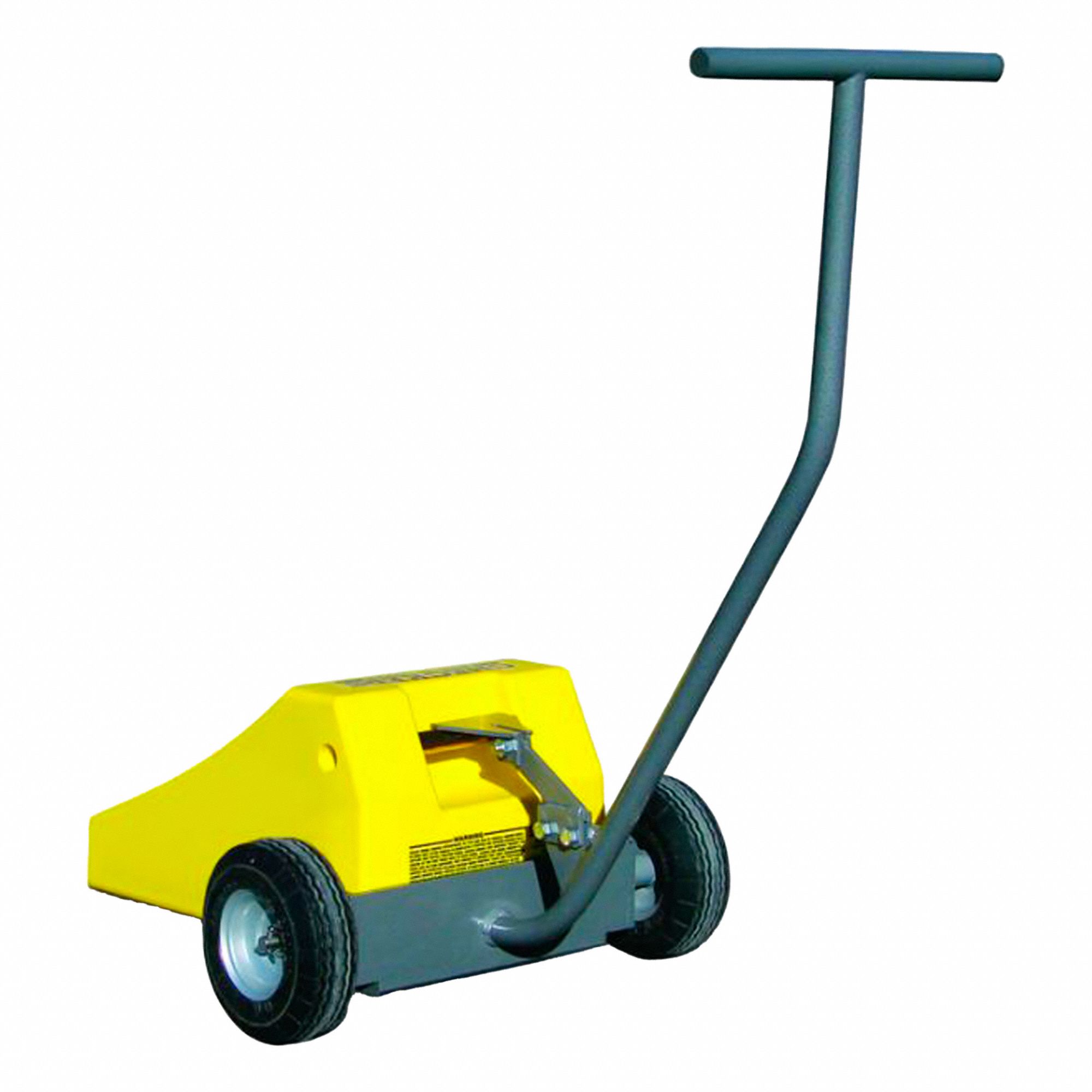 WHEEL CHOCK TRANSPORT CART, YELLOW, 24 1/4 IN W X 47 1/2 IN H X 11 1/2 IN L, POLYURETHANE, RECESSED HANDLE