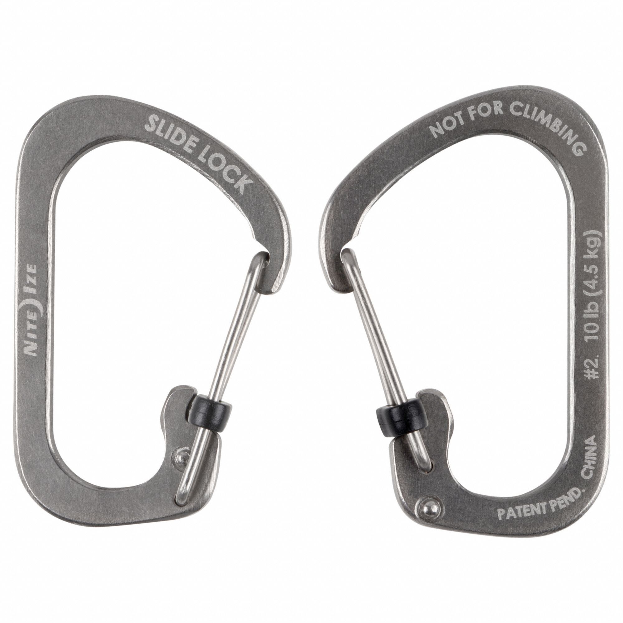 NITE IZE, Locking Carabiner Clip 34GN72CSL211R6 Grainger