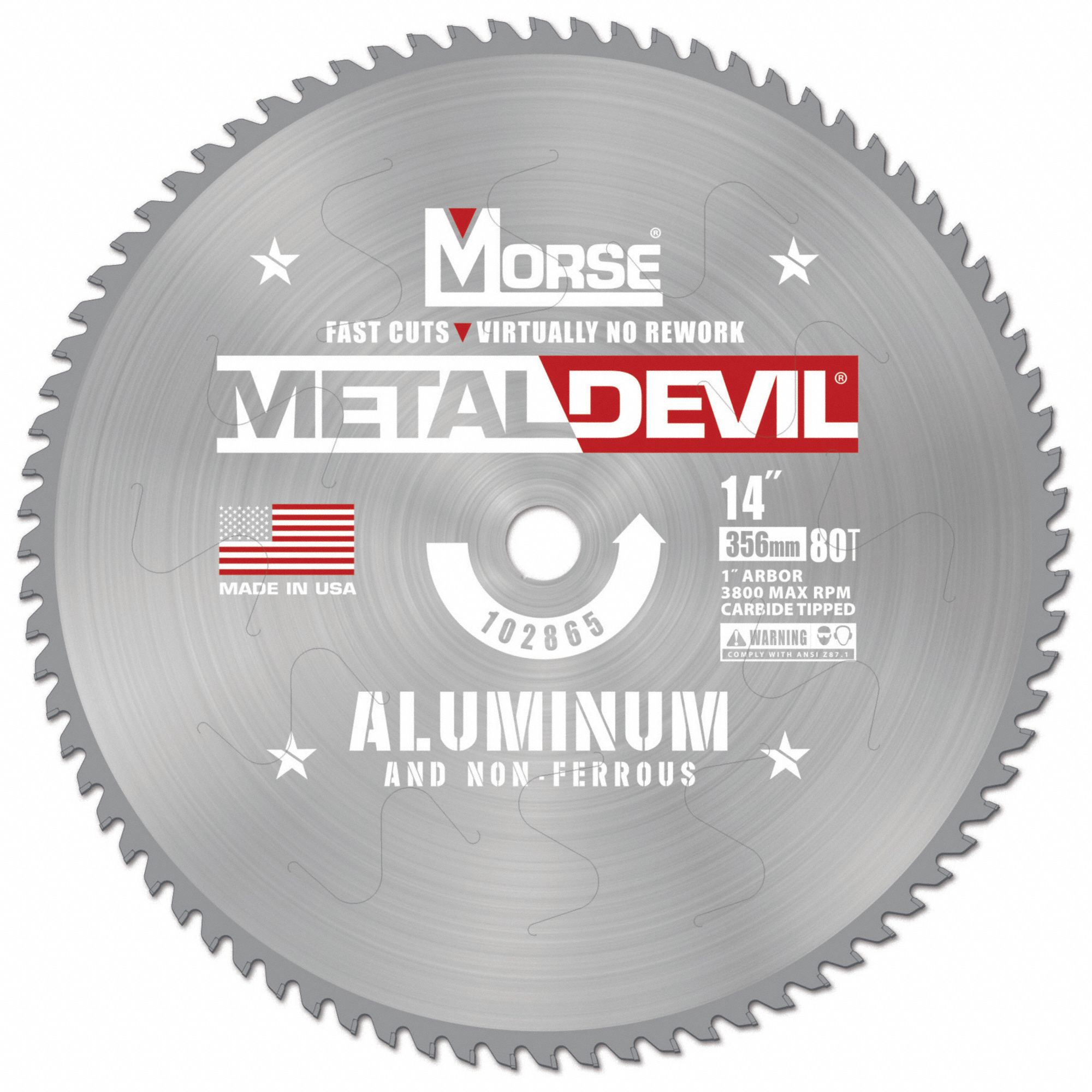 MORSE, 14 in Blade Dia., 80 Teeth, Circular Saw Blade - 798HD5|102865 ...