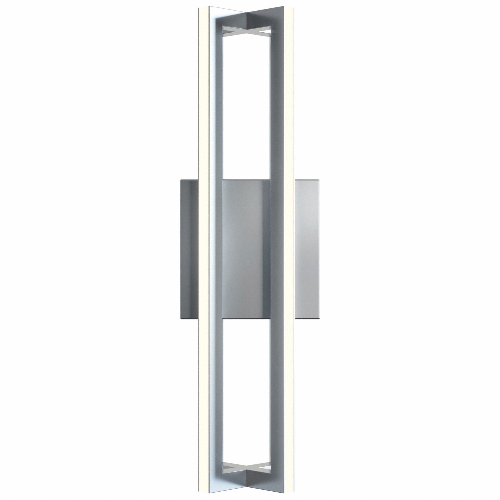LEDSconce: Satin Nickel, 1, 800 lm, 3000K, 90 CRI, 18 W Fixture Watt, 120V AC, Dimmable, 3 7/8 in Lg