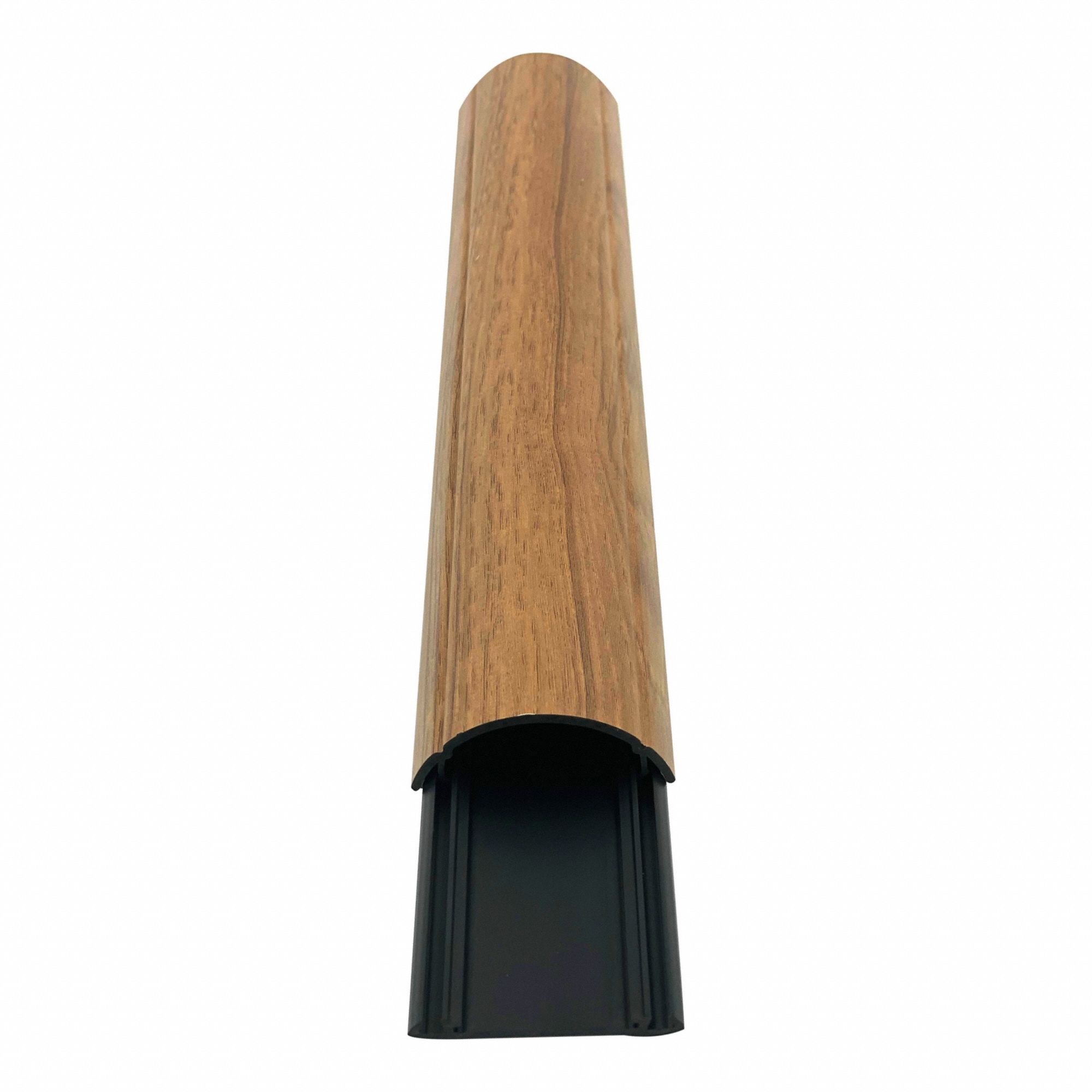 Cable protector: 1 Channels, 2 5/8 in Overall Wd, 1 in Overall Ht, 3 ft Lg, Plastic, Medium Oak