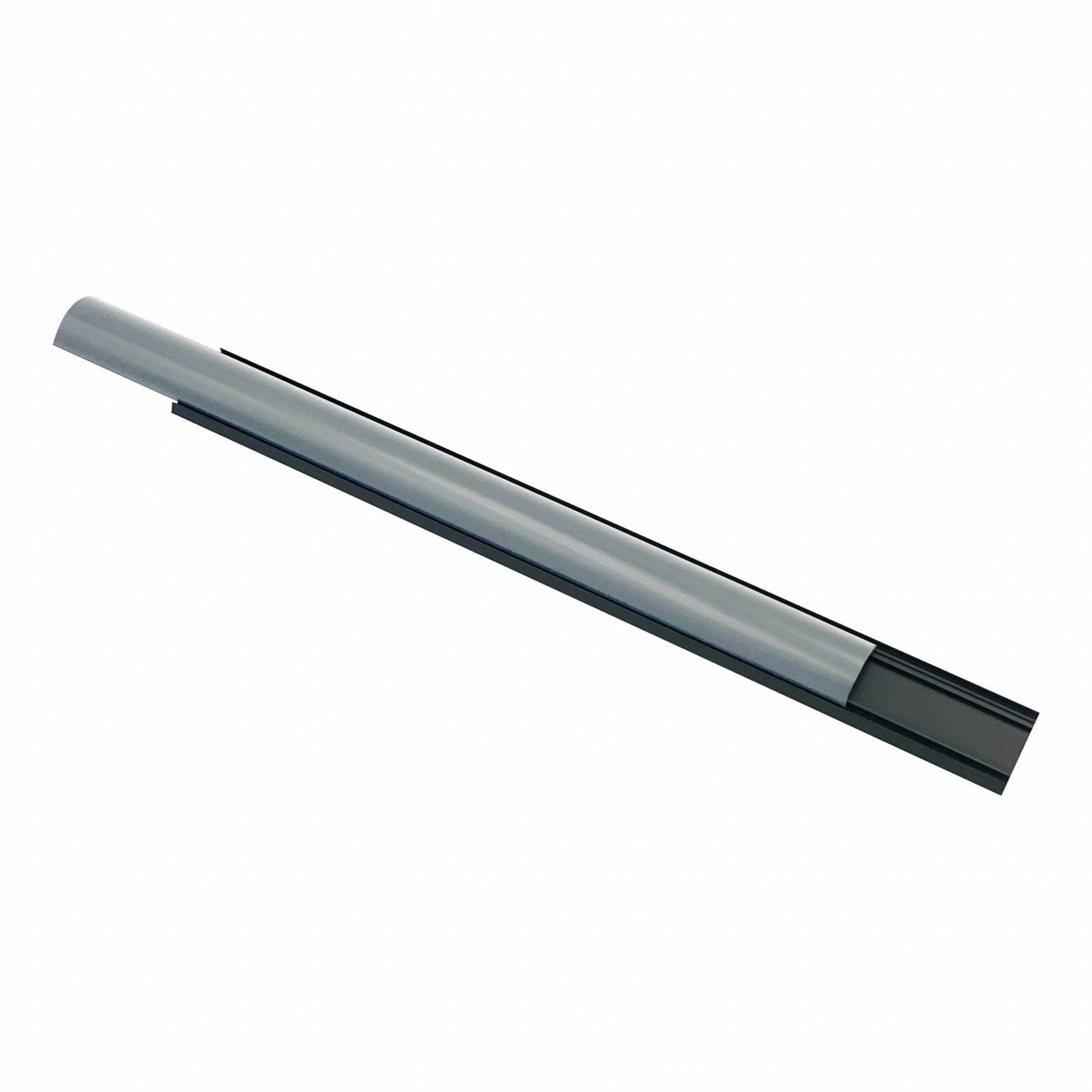 Cable protector: 1 Channels, 1 5/8 in Overall Wd, 5/8 in Overall Ht, 3 ft Lg, Plastic, Gray