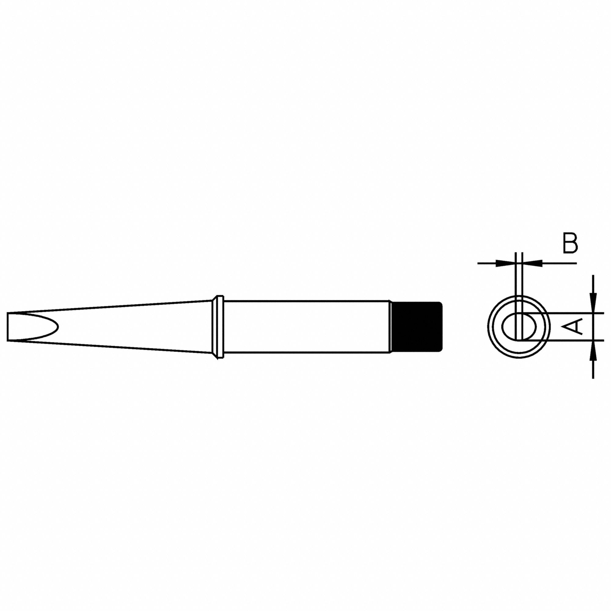 Weller Chisel In W Soldering Tip Rv Ct E Grainger