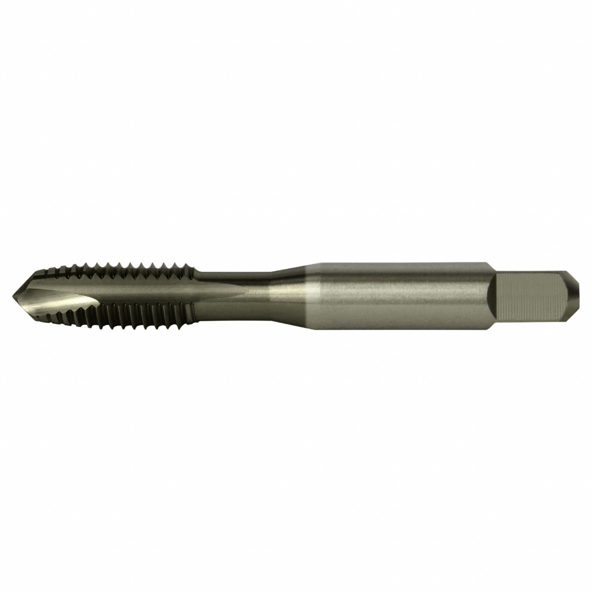 Spiral Point Tap: #6-32 Thread Size, 0.3800 in Thread Lg, 2.0000 in Overall Lg, Plug