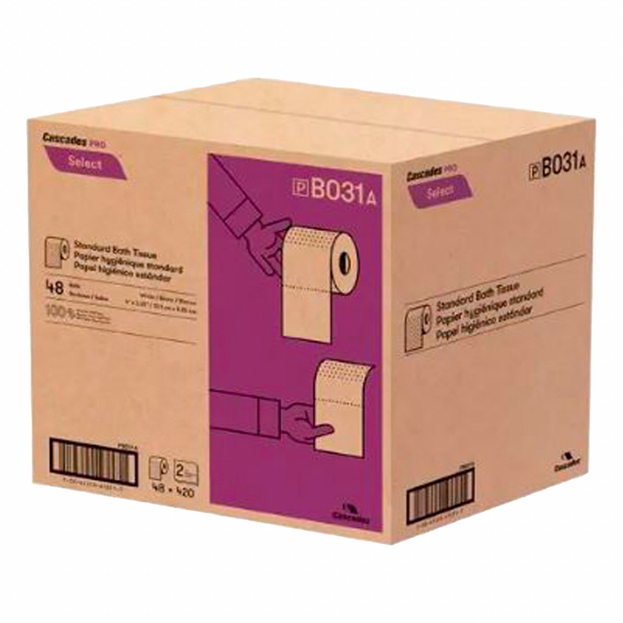 TOILET PAPER STD,420 SHEET,48 ROLLS/CS