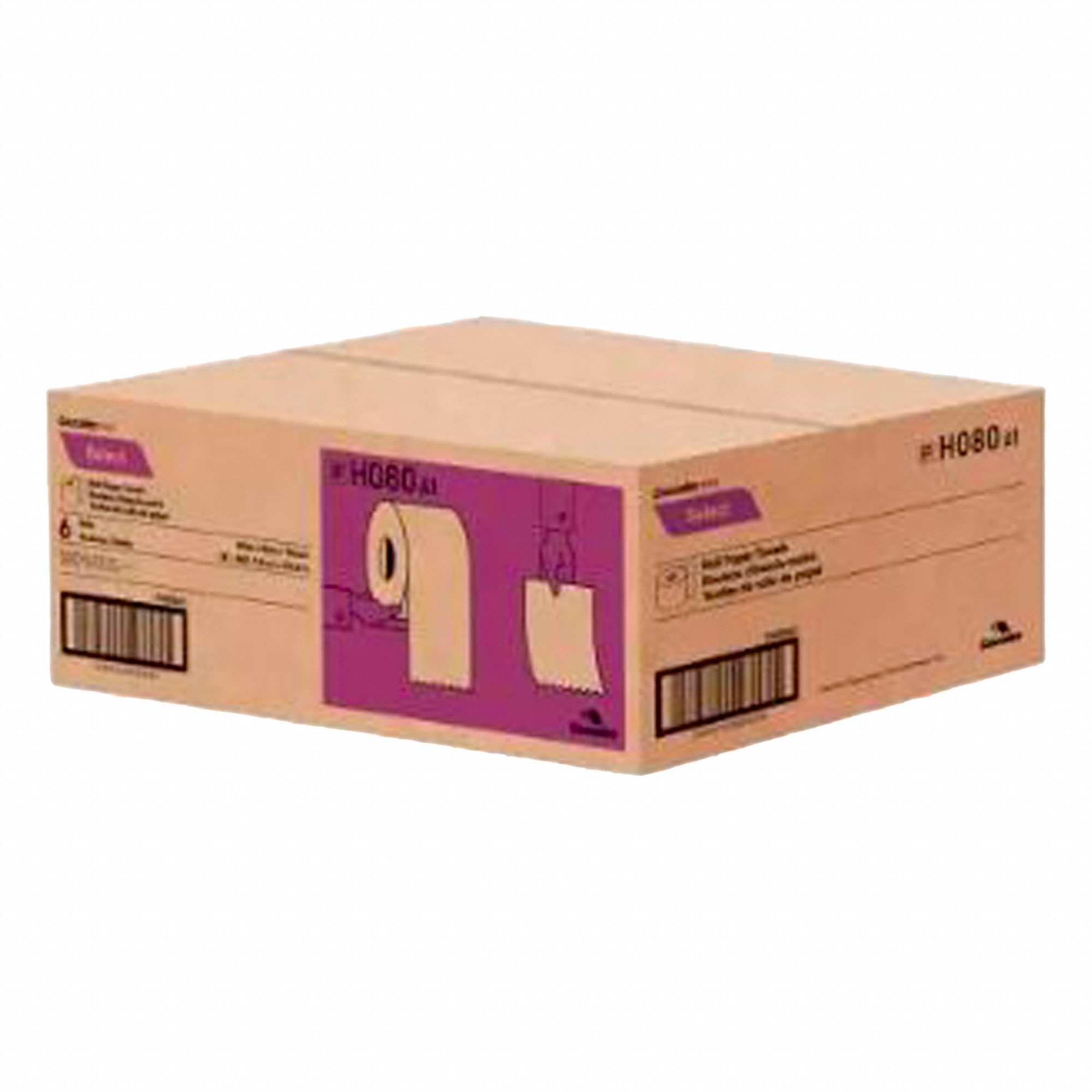 PAPER TOWEL ROLL, HARDWOUND, 1-PLY, WHITE, 800 FT X 7 8/9 IN, 6 PK, 60 SHEETS