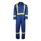 MEN'S FLAME-RESISTANT COVERALLS, XL TALL, BLUE, 7 OZ FABRIC WEIGHT, 7 POCKETS