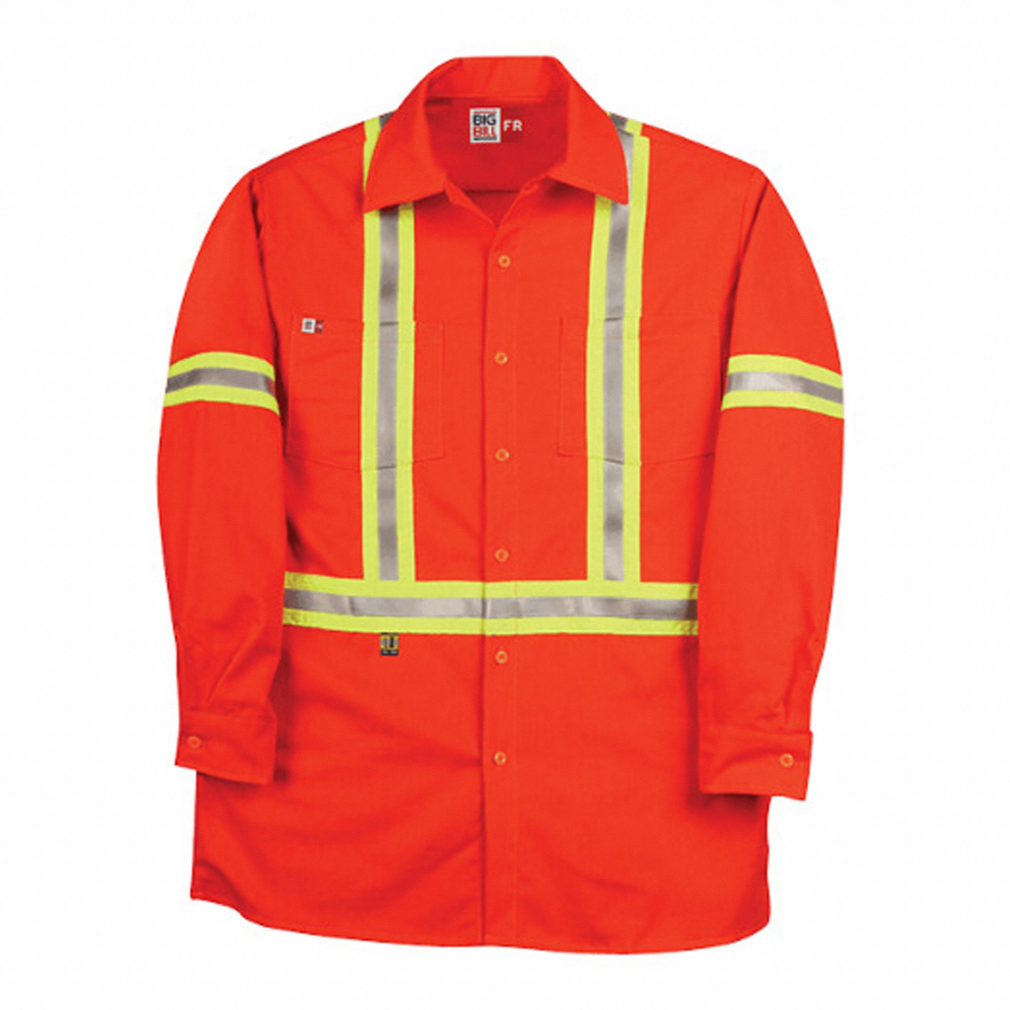 BIG BILL FLAME RESISTANT SHIRT,SZ 2XL,ORANGE - Arc Flash & Flame ...