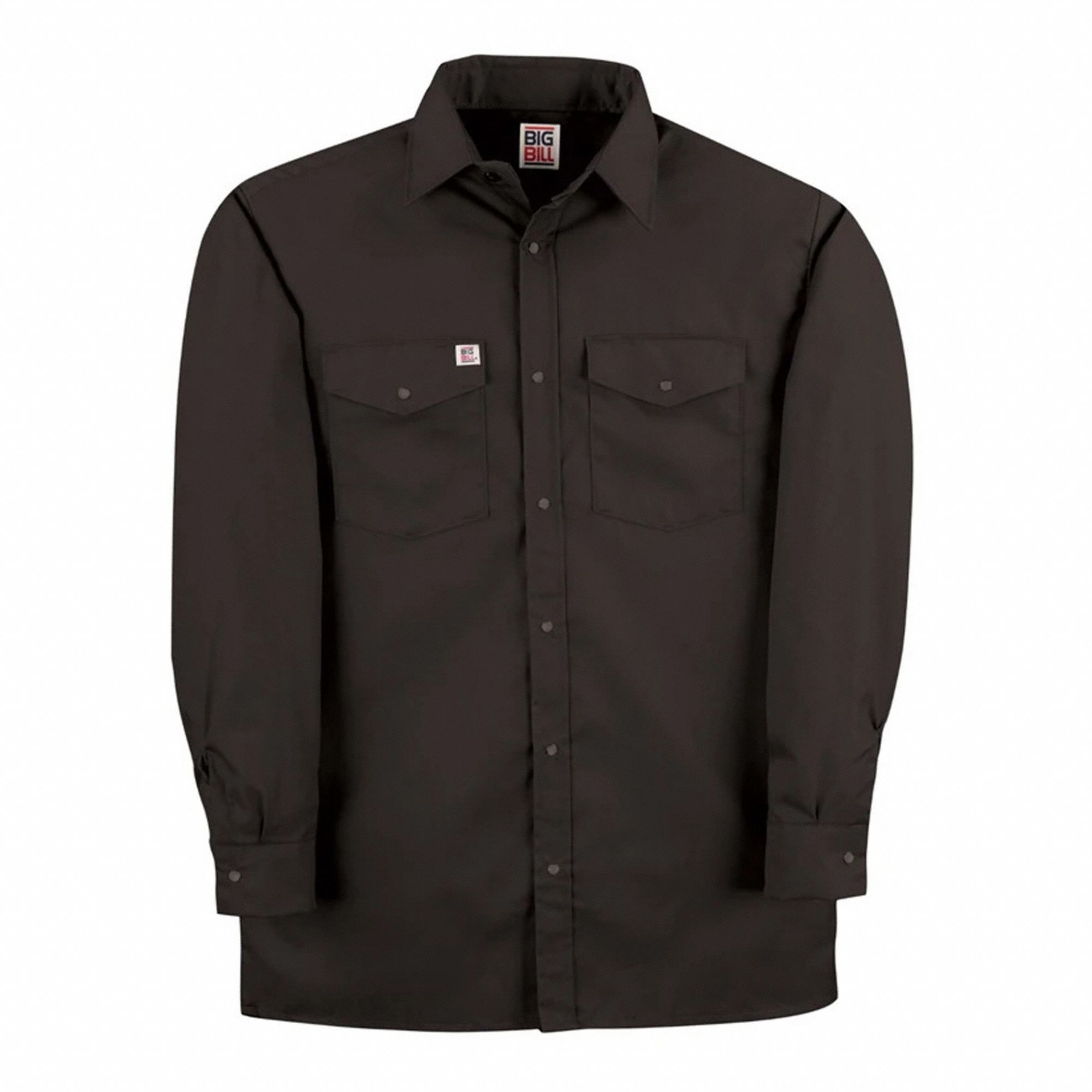 CHEMISE DE TRAVAIL 247, NOIR, TG LONG, 35% COTON/65% POLYESTER, 6OZ, BOUTONS-PRESSION, MANCHES LONGUES