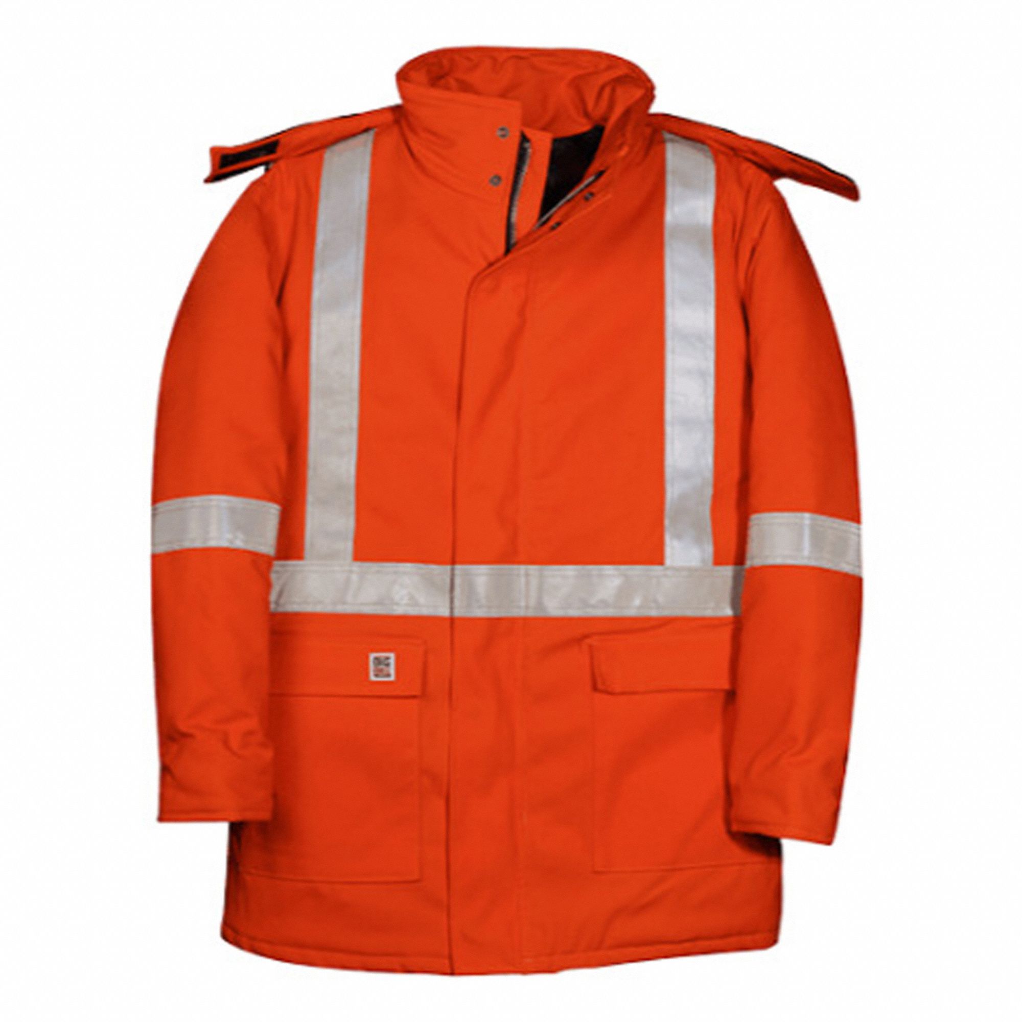 PARKA 303CRT,ORANGE,3TG,BOUTONS-PRESSION,TOILE DE COTON,COTON FILÉ,TISSU DE 10OZ