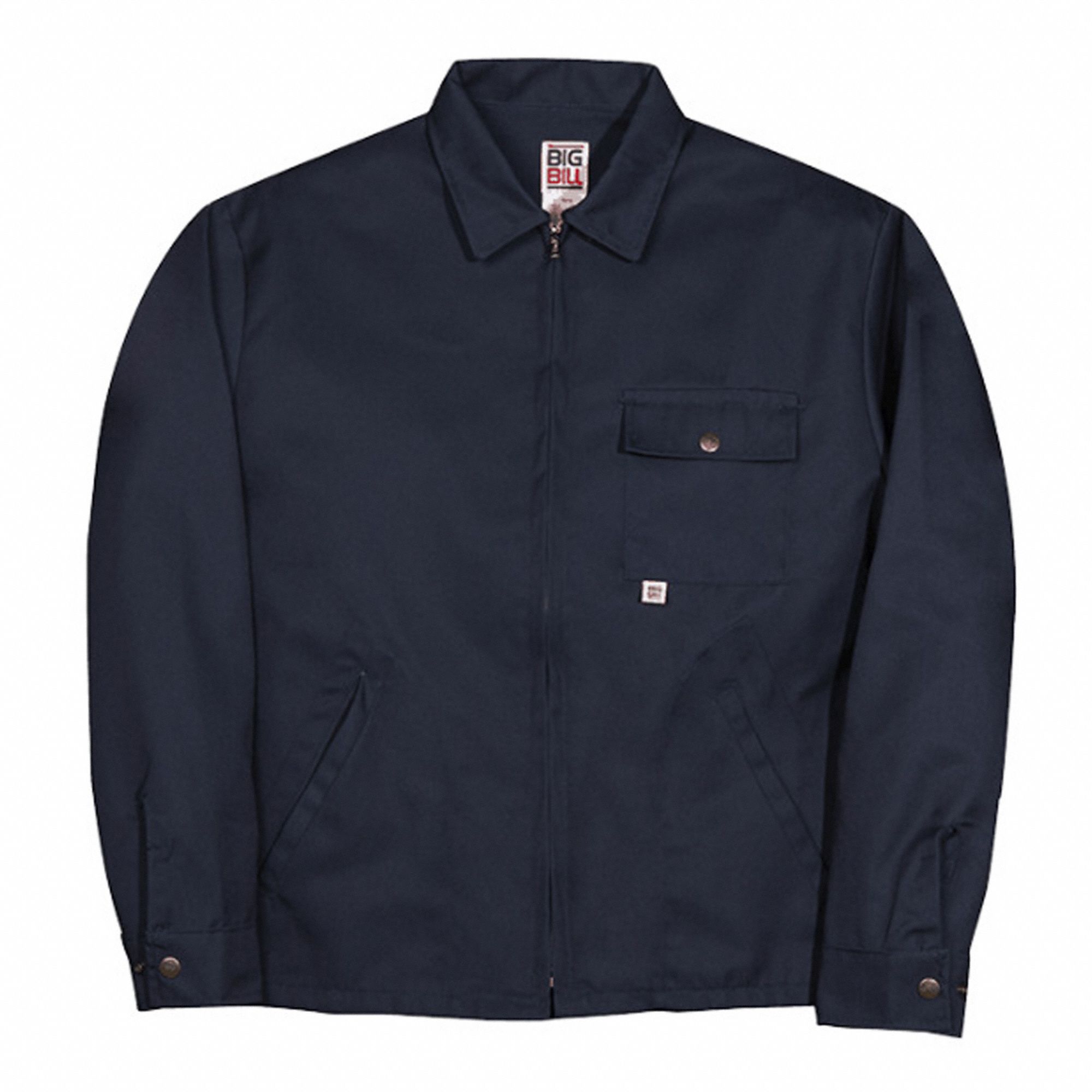 VESTE DE TRAVAIL NON DOUBLÉE 347, BLEU MARINE, P, 65% COTON/35% POLYESTER, TISSU 7,5OZ