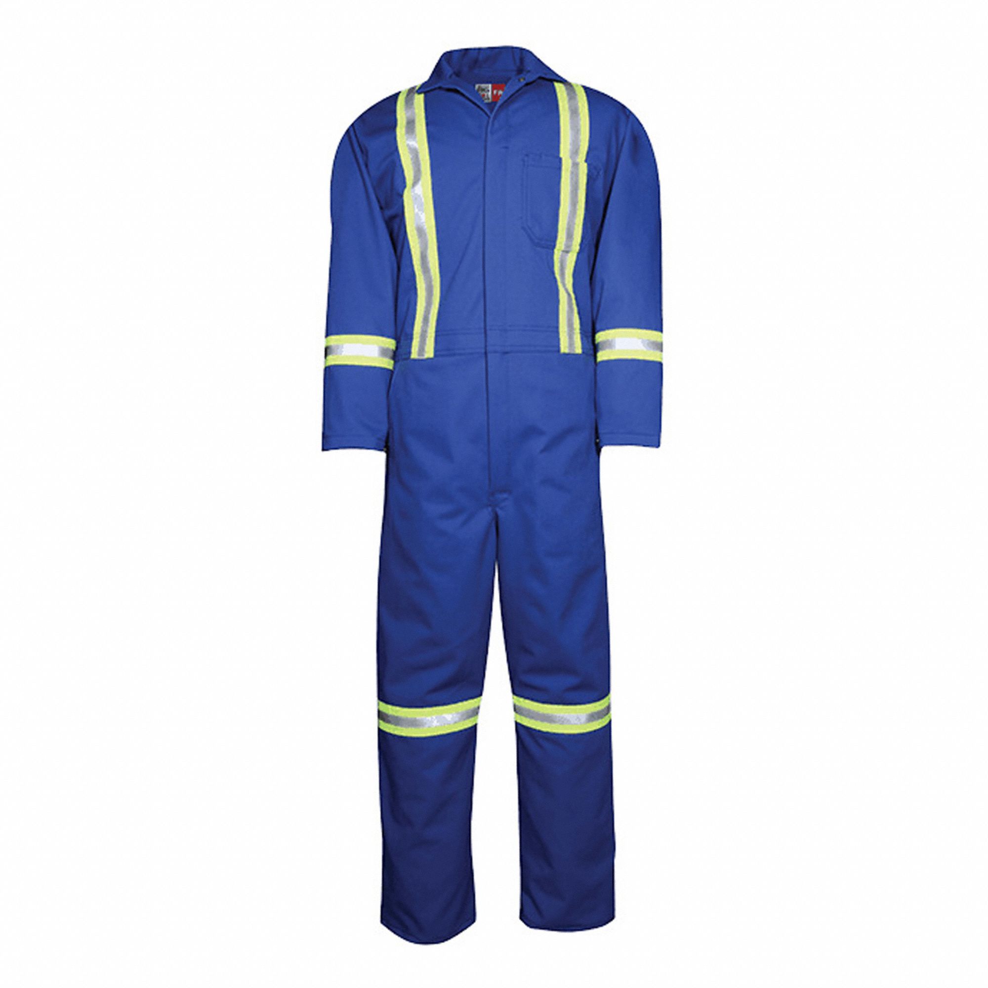 MEN'S FLAME-RESISTANT COVERALLS, L TALL, BLUE, 7 OZ FABRIC WEIGHT, 4 POCKETS
